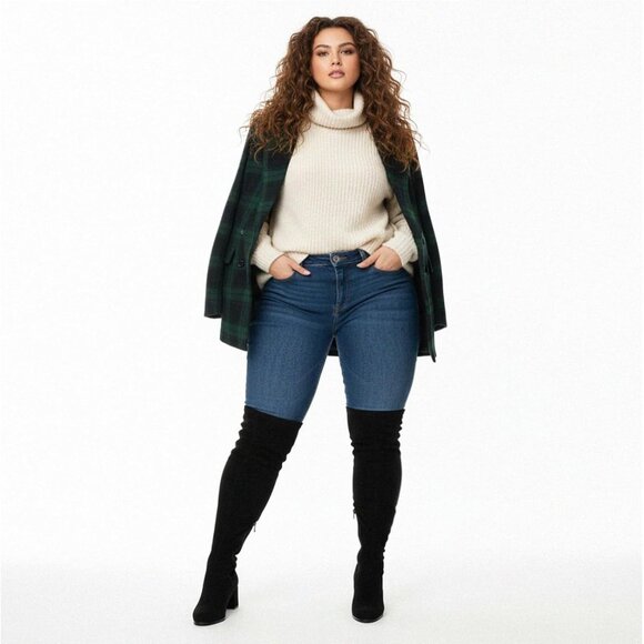 Women Black Faux Suede Chunky ​​Block Heel Round Toe Fall Side Zipper Boots - Picture 5 of 6